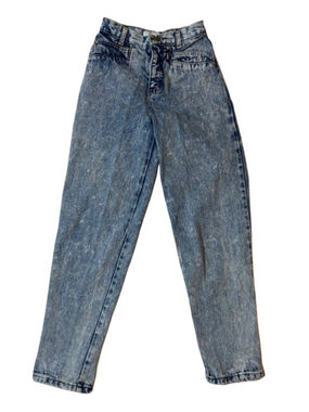 Vintage Palmettos Acid Wash Jeans High Rise Tapered Mom USA 5
